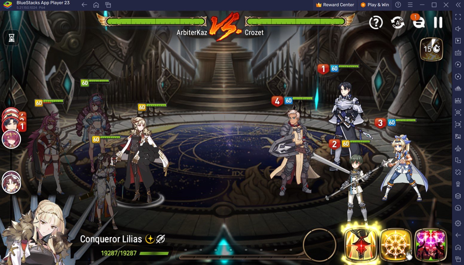 Epic Seven hero in battle pose