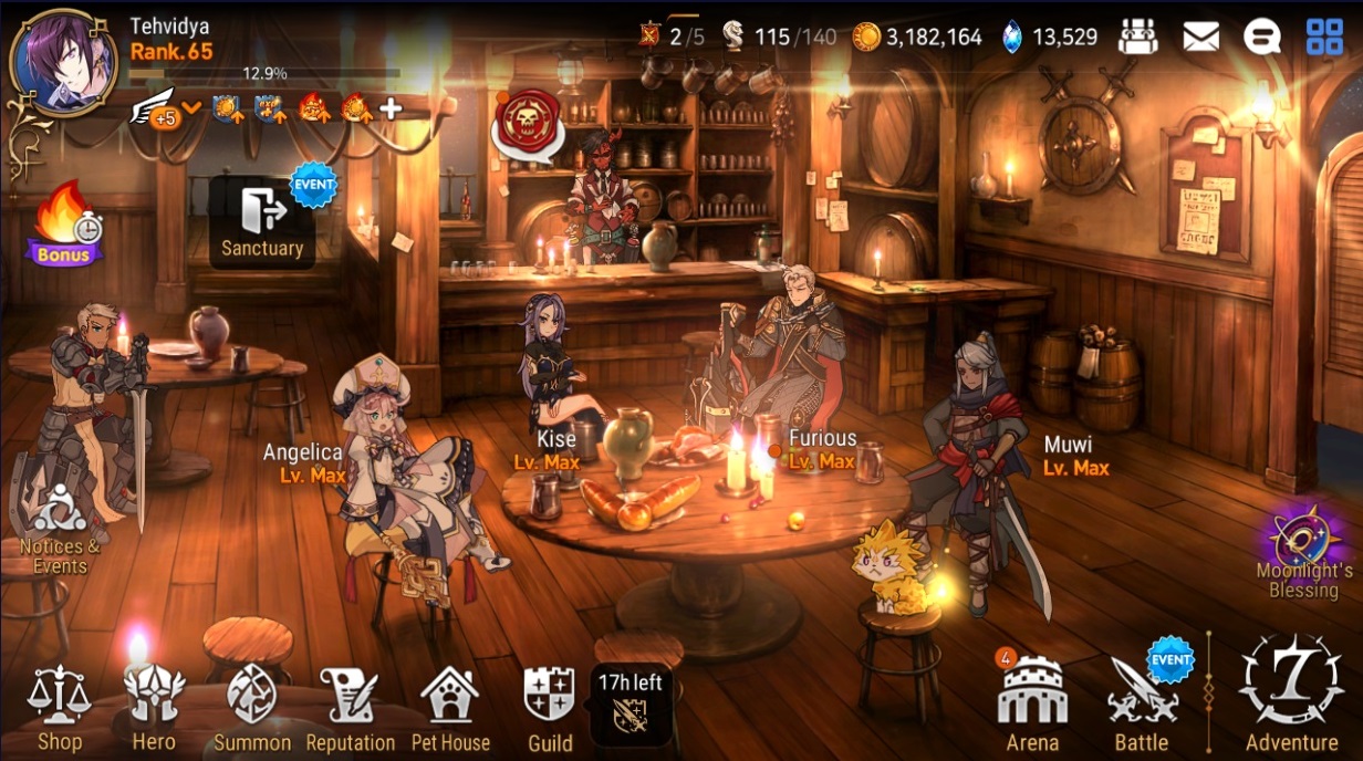 Epic Seven hero team assembled